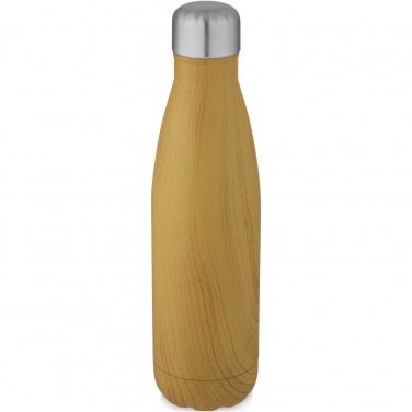 Logo trade promotional product photo of: Cove 500 ml vacuum insulated stainless steel bottle with wood print